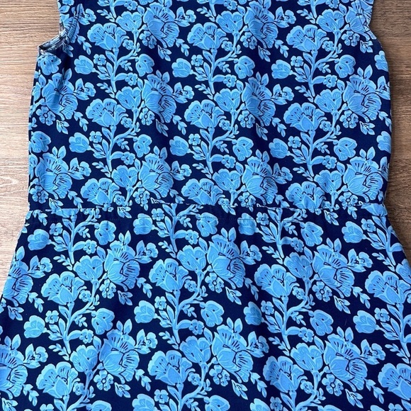 Cabi Java Dress Indigo Blue Floral Style #5265 Drawstring Waist, size small - Picture 10 of 10